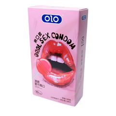 Ультратонкі презервативи OLO Oral Candy з ароматом полуниці (10 шт.) OL16 фото