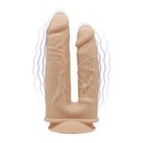 Подвійний фалоімітатор з вібрацією SilexD Double Gusto Flesh Motor SO5967 фото