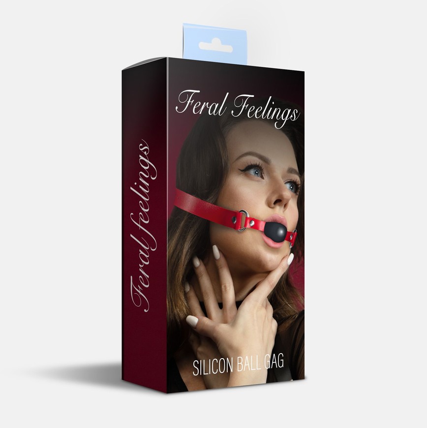 Кляп із силіконовою кулькою Feral Feelings Silicon Ball Gag Red/Black SO8268 фото