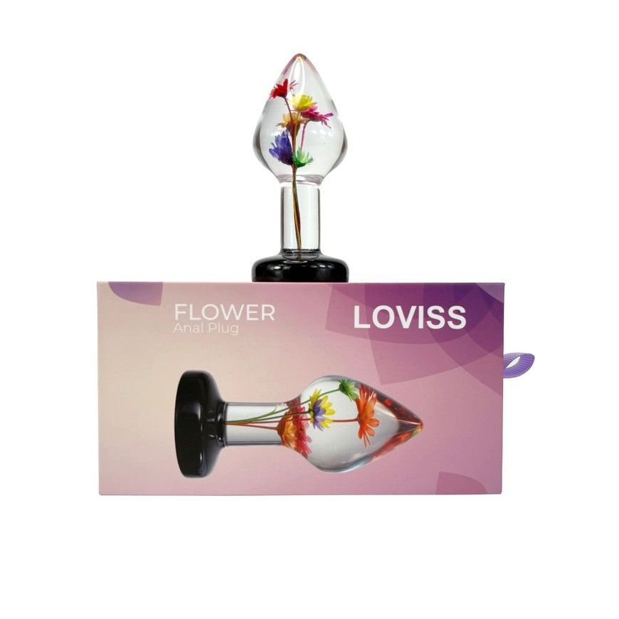 Анальна пробка Loviss Helichrysum Anal Plug зі справжніми квітами безсмертника SX3989 фото