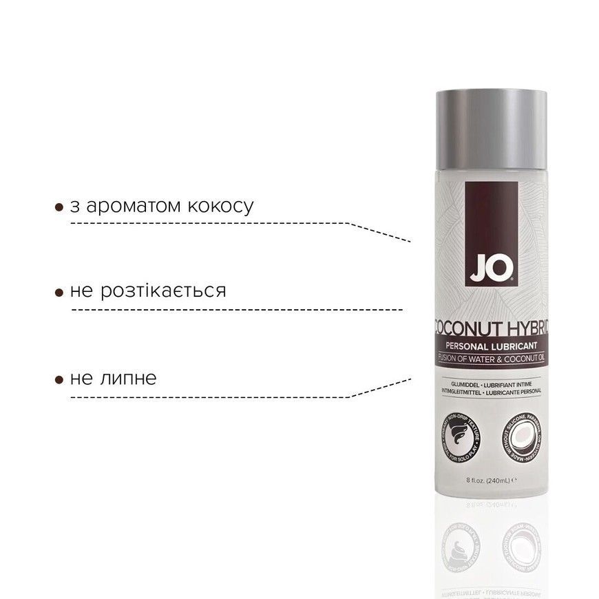 Крем-змазка з кокосовою олією System JO Coconut Hybrid Original 240 мл SX0720 фото