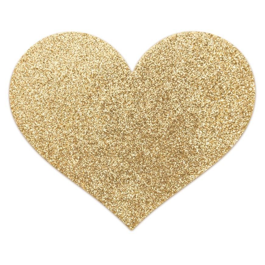 Наклейки на соски Bijoux Indiscrets Flash Heart Gold SO2338 фото