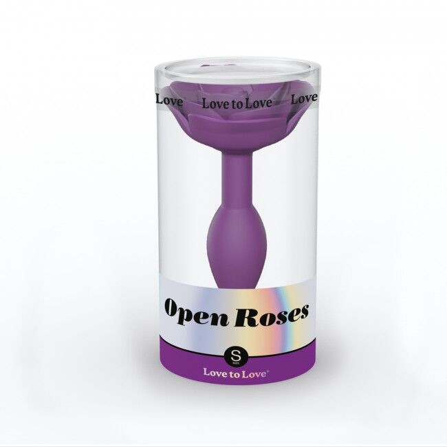 Силіконова анальна пробка розміру S Love To Love Open Roses Purple Rain SO5985 фото