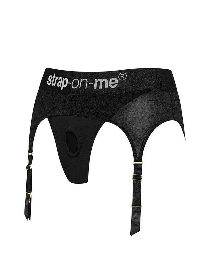 Труси для страпону Strap-On-Me Rebel Harness L з підв'язками для панчох SO4510 фото