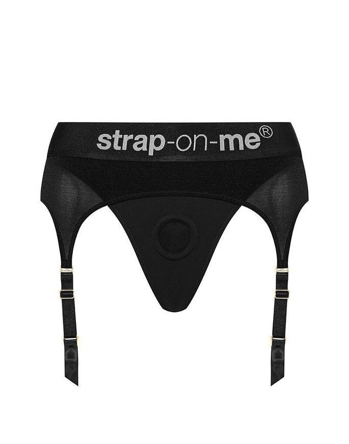 Труси для страпону Strap-On-Me Rebel Harness L з підв'язками для панчох SO4510 фото