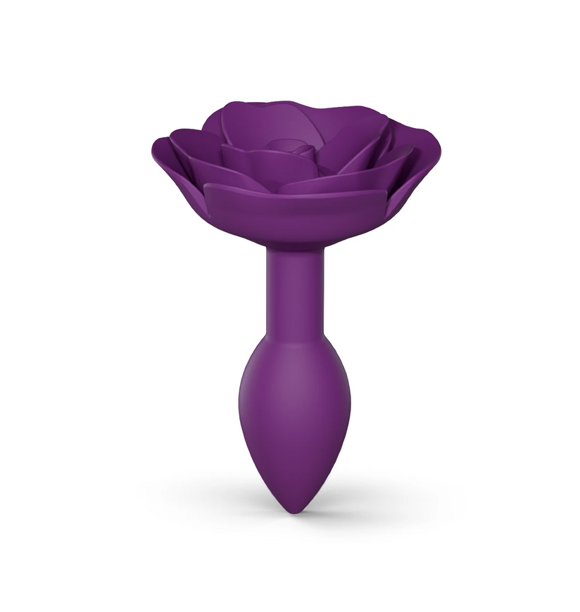 Силіконова анальна пробка розміру S Love To Love Open Roses Purple Rain SO5985 фото