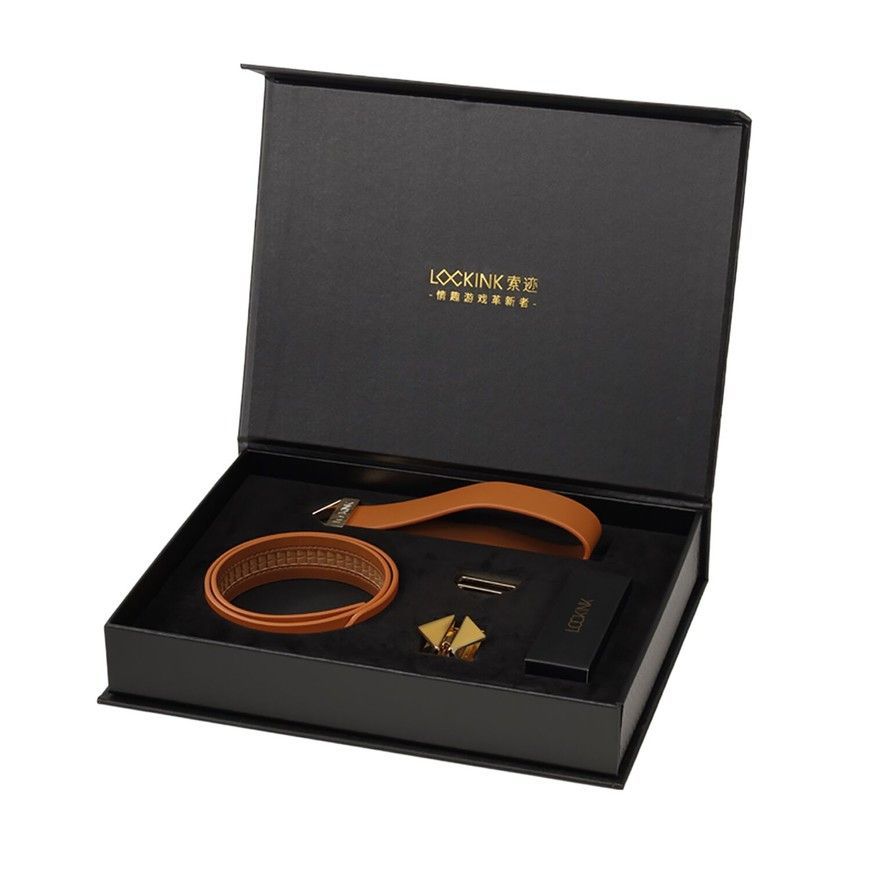 Нашийник з повідцем LOCKINK Tied Collar with Leash Set Brown універсальний розмір SX0828 фото