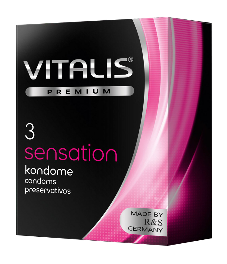 Стимулюючі презервативи Vitalis для підвищення бажання обох партнерів (3 шт.) 40304 фото
