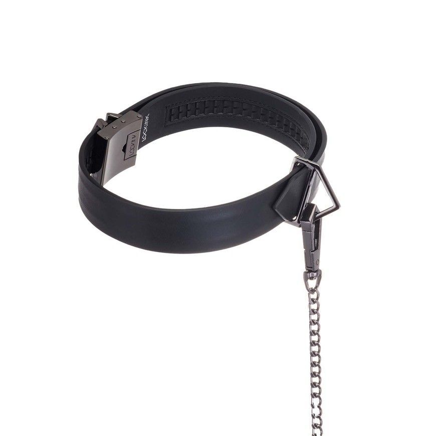 Нашийник з повідцем LOCKINK Tied Collar with Leash Set Black універсальний розмір SX0829 фото