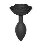 Силіконова анальна пробка розміру L Love To Love Open Roses Black Onyx SO5983 фото