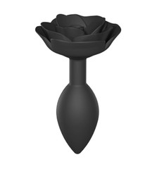 Силіконова анальна пробка розміру L Love To Love Open Roses Black Onyx