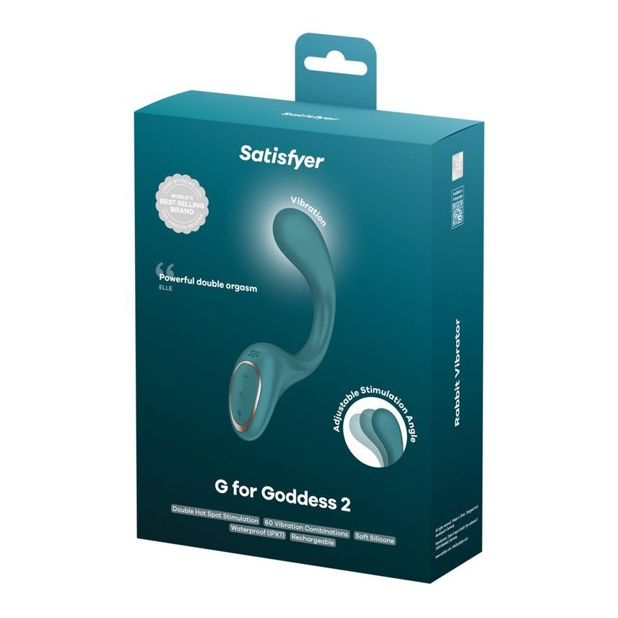 Вагінально-кліторальний вібратор Satisfyer G for Goddess 2 Bottle Green SX3261 фото
