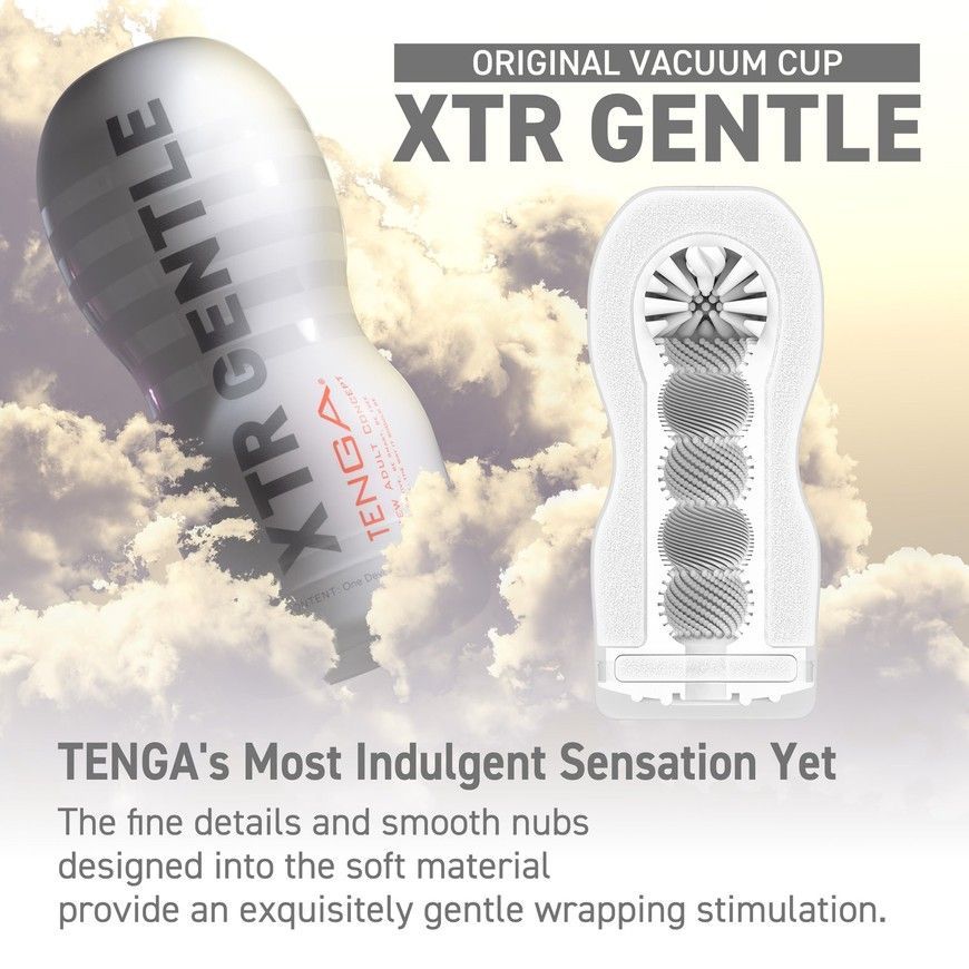 Мастурбатор TENGA Original Vacuum Cup XTR Gentle з вакуумною стимуляцією SO7042 фото