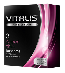 Ультратонкі презервативи Vitalis (3 шт.) 40307 фото