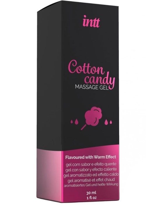 Розігріваючий масажний гель для інтимних зон Intt Cotton Candy зі смаком цукрової вати SO2927 фото