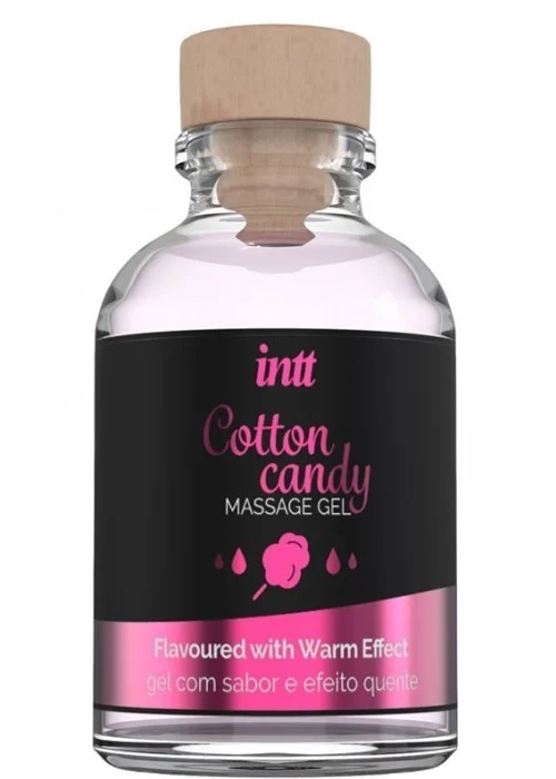 Розігріваючий масажний гель для інтимних зон Intt Cotton Candy зі смаком цукрової вати SO2927 фото