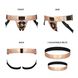 Трусики для страпона Strap-On-Me Leatherette Harness Curious Holographic Rose Gold SO7812 фото 6