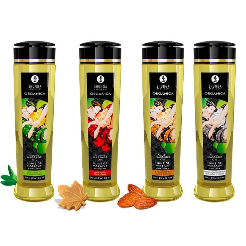 Органічна масажна олія з вітаміном Е Shunga Organica Maple Delight з ароматом кленового сиропу SO3938 фото