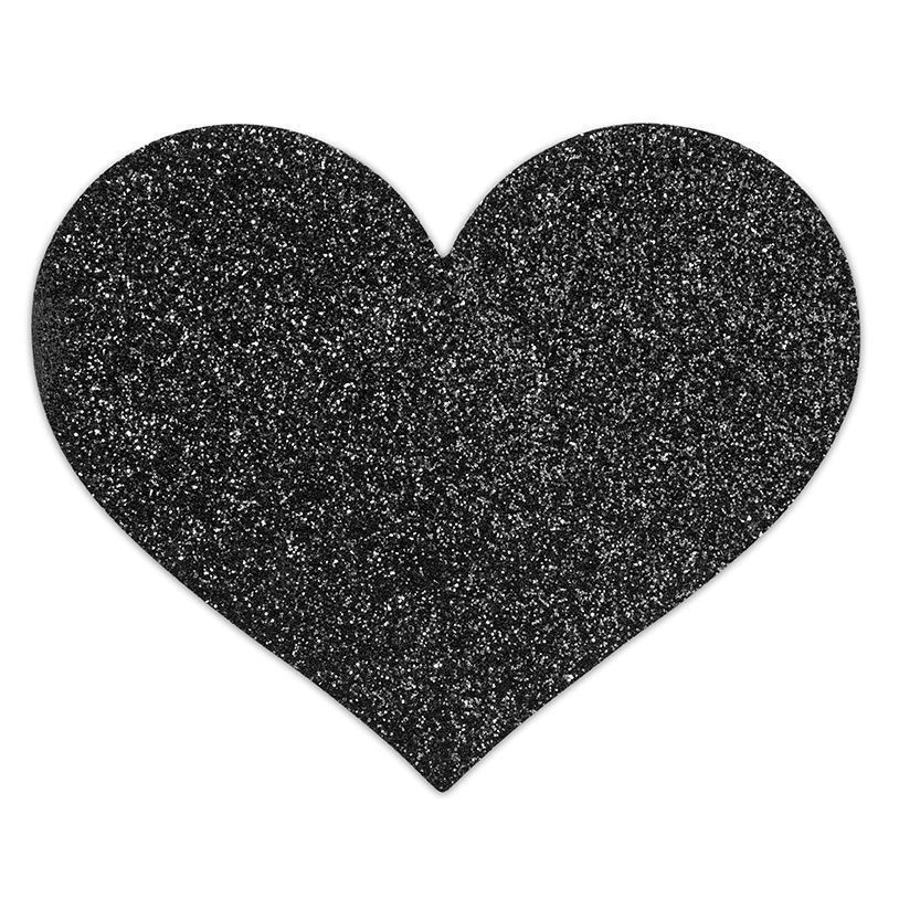 Наклейки на соски Bijoux Indiscrets Flash Heart Black SO2337 фото
