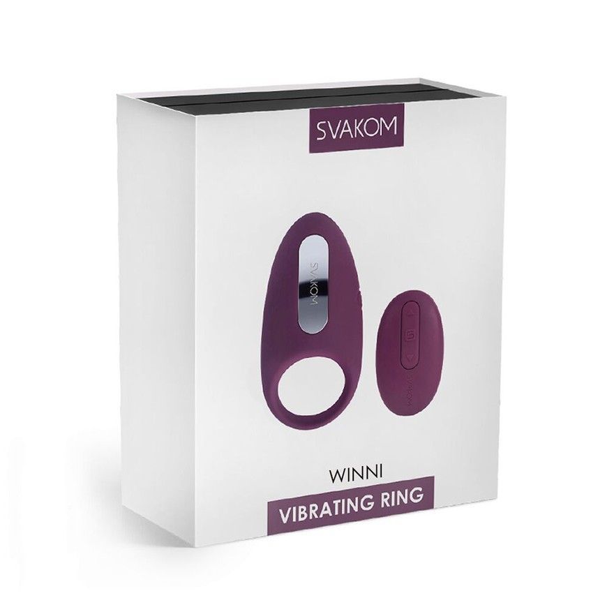 Ерекційне кільце з вібрацією та пультом SVAKOM Winni Violet SO4844 фото