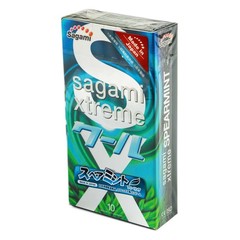 Латексні Sagami Xtreme Spermint з ароматом ментолу (10 шт.) SG44 фото