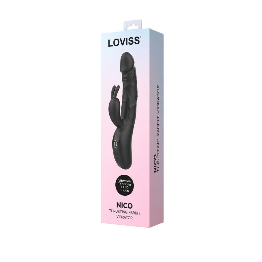 Вібратор-кролик з пульсацією Loviss Nico Thrusting Rabbit Vibrator SX3997 фото