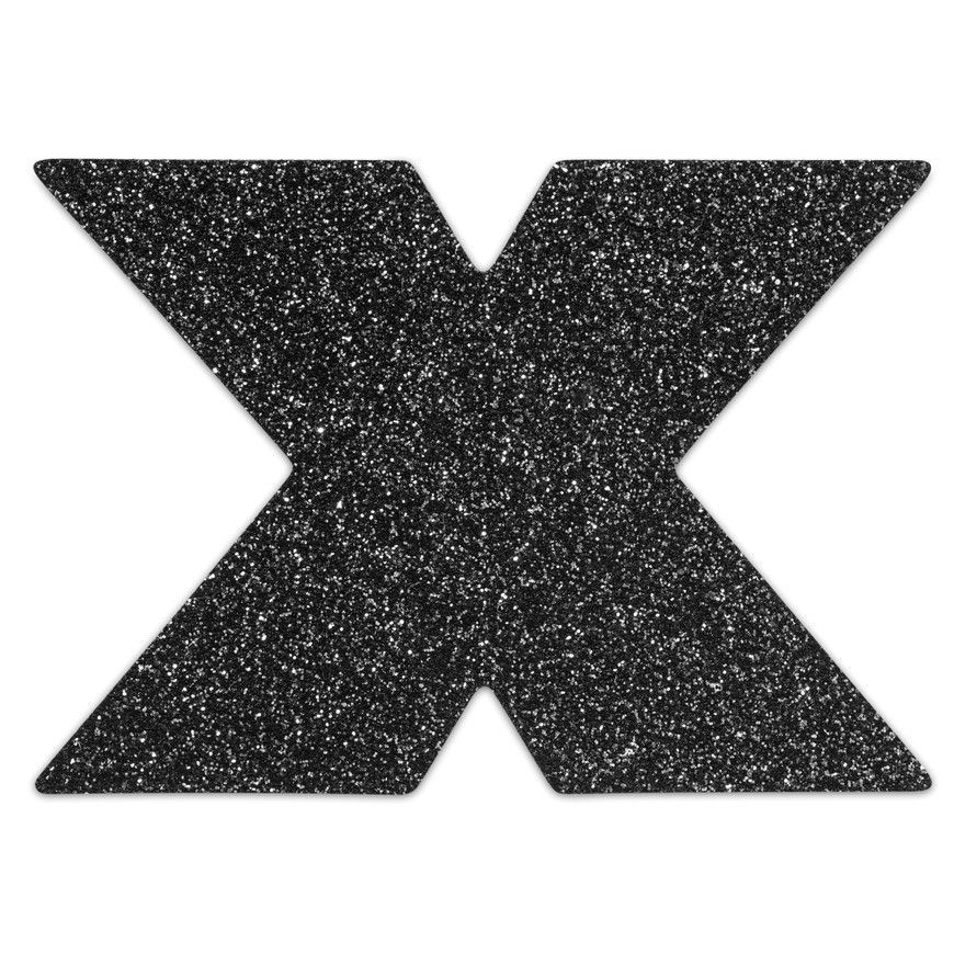 Наклейки на соски Bijoux Indiscrets Flash Cross Black SO2336 фото