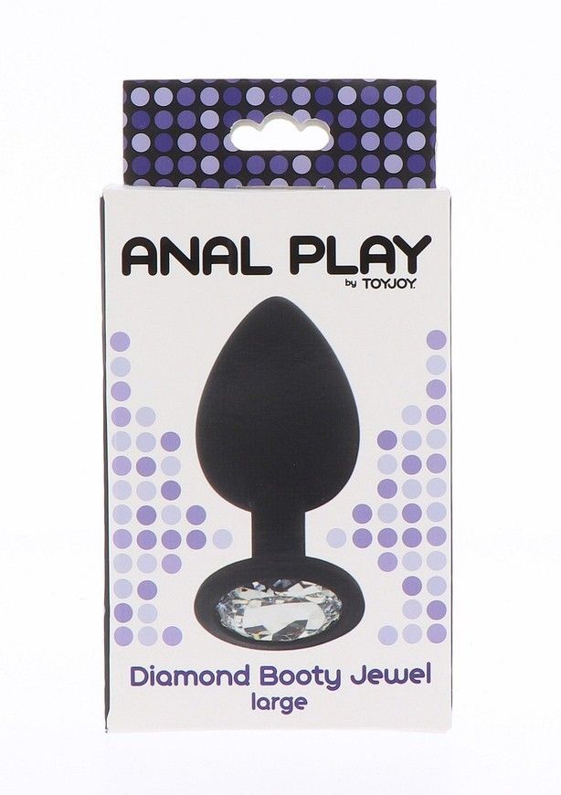 Анальна силіконова пробка Toy Joy Diamond Booty Jewel Black Large 430364 фото