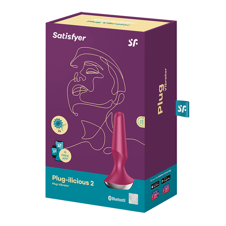 Анальна смарт-вібропробка Satisfyer Plug-ilicious 2 Berry SO5443 фото