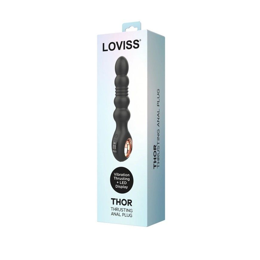 Анальний вібратор з пульсацією Loviss Thor Thrusting Anal Plug SX3998 фото