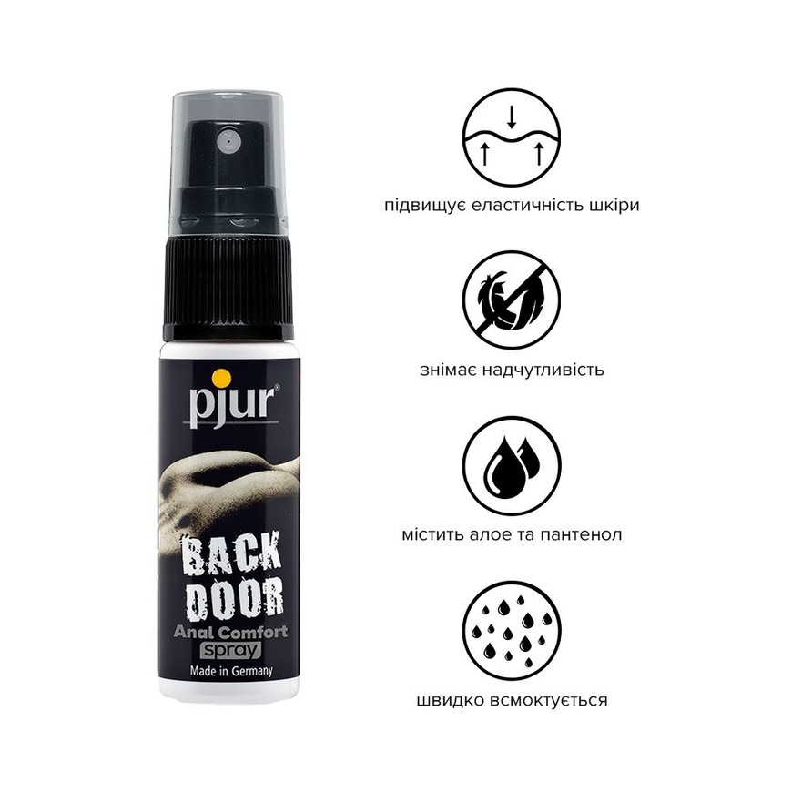 Розслаблюючий анальний спрей pjur Backdoor Anal Comfort Spray з пантенолом та алое PJ10480 фото