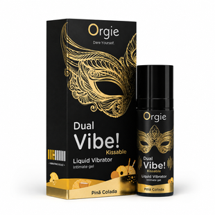 Рідкий вібратор Orgie Dual Vibe! Pina Colada зі смаком коктейлю Піна Колада рівень 4/10 17311 фото