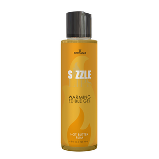 Зігрівальний їстівний масажний гель Sensuva Sizzle Lips Butter Rum зі смаком солодкого рому 125 мл SO3208 фото