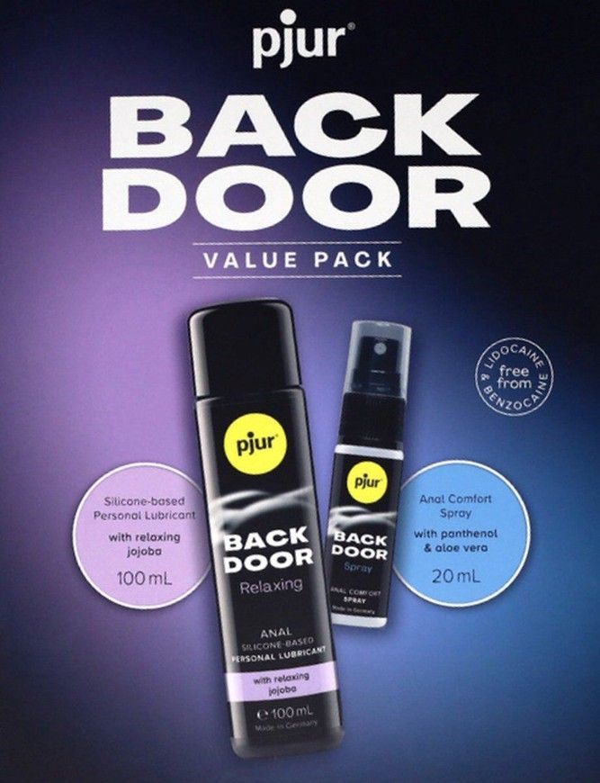 Подарунковий набір pjur BACK DOOR Value Pack: силіконова змазка та розслаблювальний спрей SX0672 фото