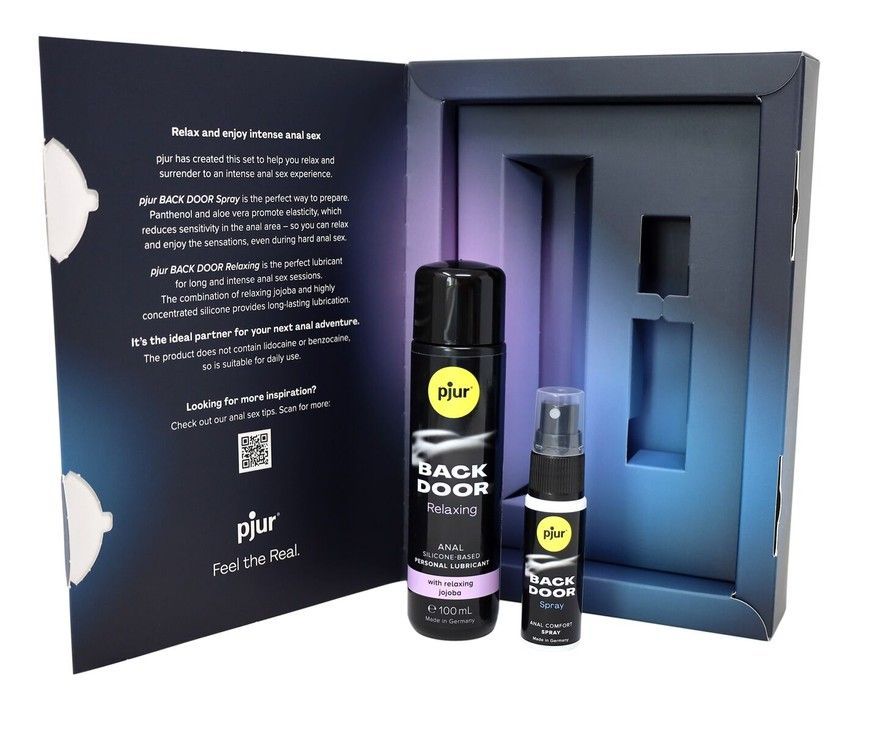 Подарунковий набір pjur BACK DOOR Value Pack: силіконова змазка та розслаблювальний спрей SX0672 фото