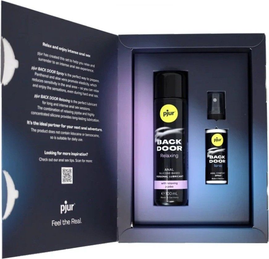 Подарунковий набір pjur BACK DOOR Value Pack: силіконова змазка та розслаблювальний спрей SX0672 фото