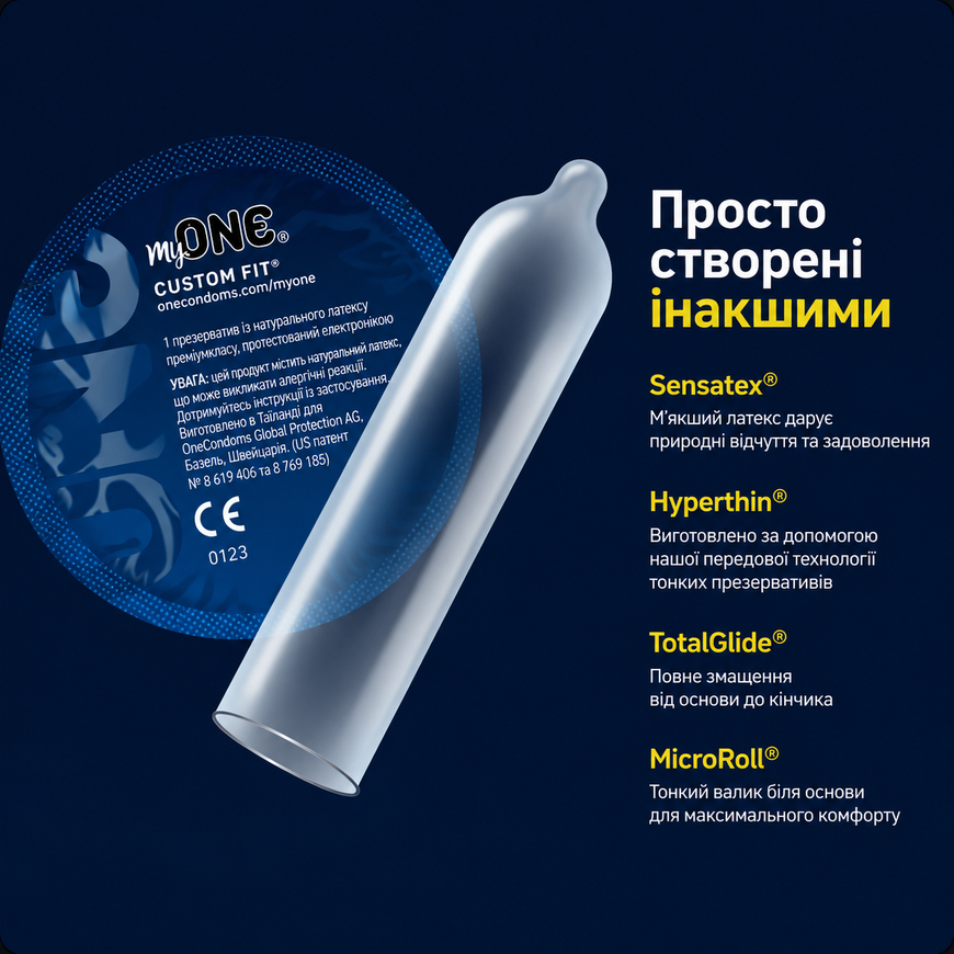 Презервативи MyONE Extra Wide & Long 60К 10 шт SX1253 фото
