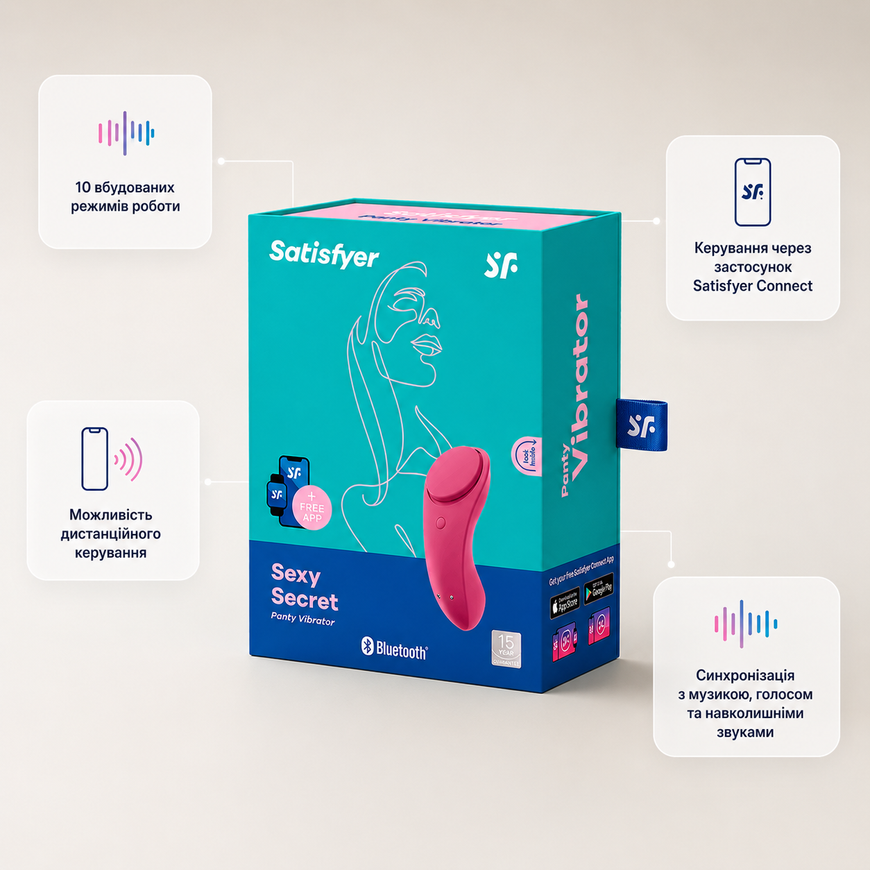 Смарт-вібратор у трусики Satisfyer Sexy Secret SO4536 фото