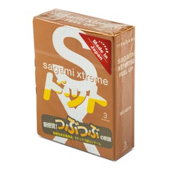 Латексні Sagami Xtreme Feel Up анатомічні з точковим рельєфом (3 шт.) SG36 фото