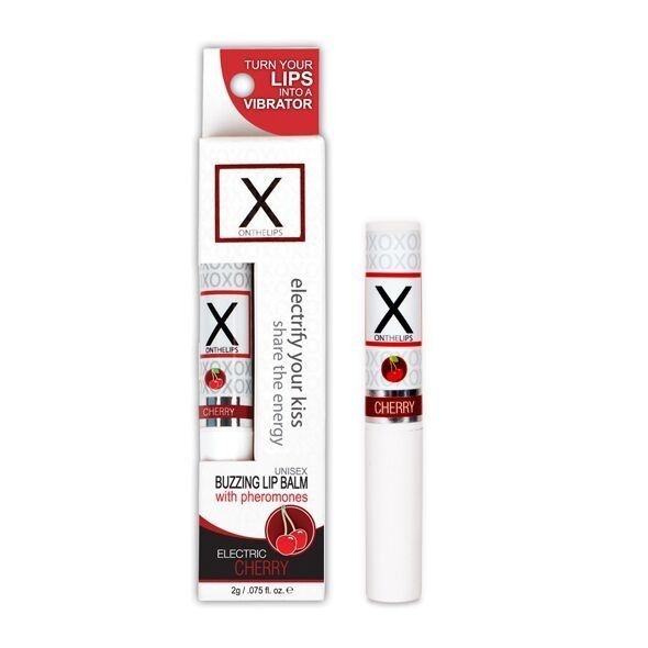 Стимулювальний бальзам для губ Sensuva X On The Lips Cherry з феромонами та ароматом вишні SO4463 фото