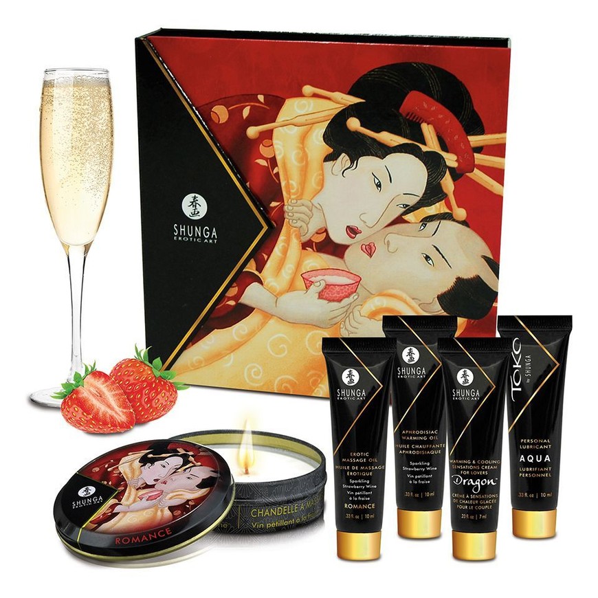 Набір Shunga Geisha`s Secrets Sparkling Strawberry Wine SO2557 фото