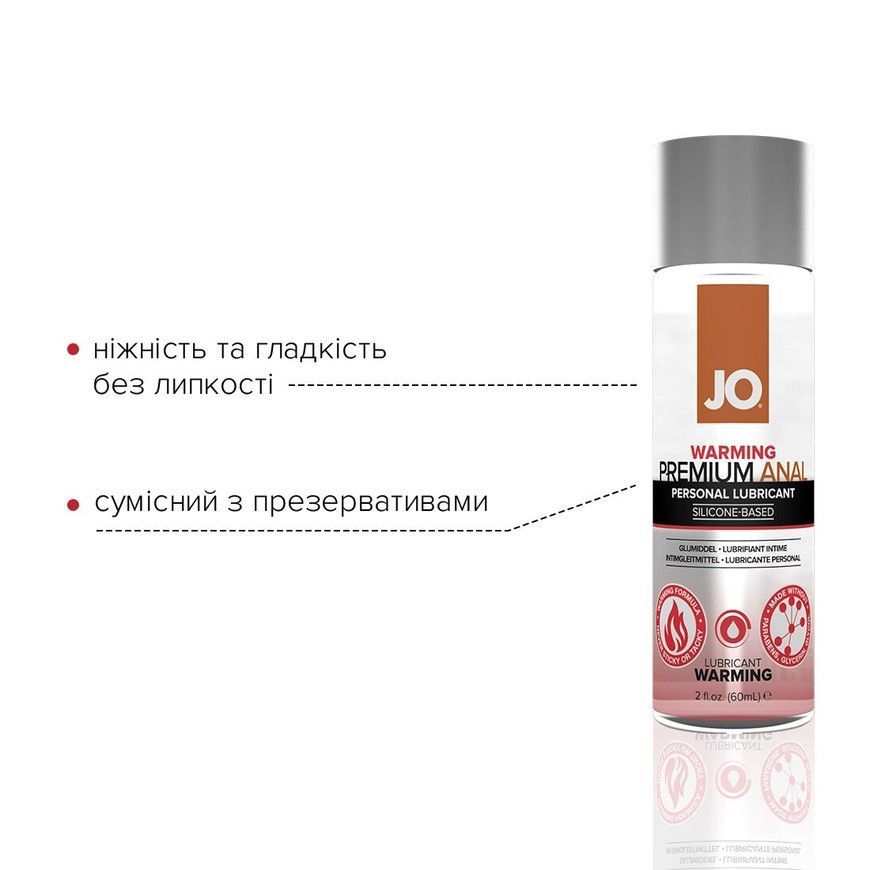Розігрівальний анальний лубрикант на силіконовій основі JO Anal Premium Warming 60 мл SO1444 фото