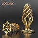 Анальна пробка LOCKINK SEVANDA Hollow Spiral Golden Metal Anal Plug M SX0883 фото 11