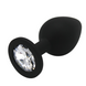 Анальна пробка з кристалом MAI Attraction Toys №49 Black L SO4632 фото 1