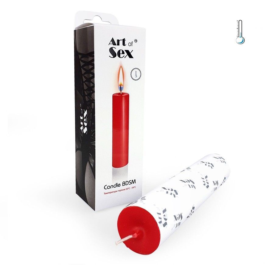 Воскова низькотемпературна свічка Art of Sex 10 см рожева SO5200 фото