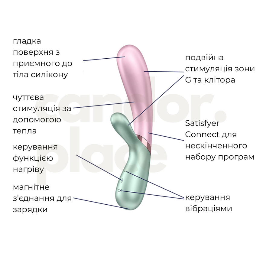 Смарт вібратор-кролик із підігрівом Satisfyer Hot Lover Pink SO5544 фото