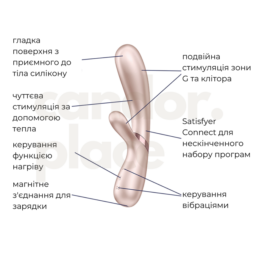 Смарт вібратор-кролик із підігрівом Satisfyer Hot Lover Pink SO5544 фото