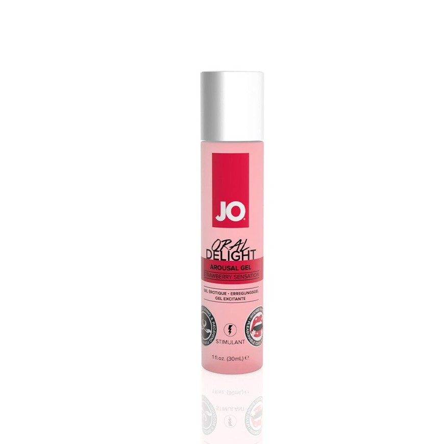 Гель для оральних пестощів System JO Oral Delight Strawberry Sensation з ефектом холод-тепло SO1496 фото