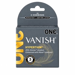 Ультратонкі презервативи ONE Vanish Hyperthin 3 шт SX0780 фото