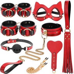 BDSM набір Cat Woman Set 8 Pieces Red/Black Guilty Toys 29-0086 фото